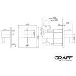 Graff Aqua-Sense Zestaw natryskowy termostatyczny podtynkowy z deszczownicą 600x450 mm sufitową i zestawem prysznicowym Polerowana stal AQ02-PC