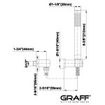 Graff Aqua-Sense Zestaw natryskowy termostatyczny podtynkowy z deszczownicą ścienną i zestawem prysznicowym Polerowana stal AQ09-PC