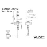 Graff Bali Bateria bidetowa jednouchwytowa z korkiem Chrom E-2162-LM21M