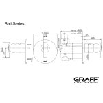 Graff Bali Bateria natryskowa termostatyczna podtynkowa - element zewnętrzny Chrom E-8031-LM20E-T