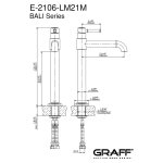 Graff Bali Bateria umywalkowa jednouchwytowa wysoka Chrom E-2106-LM21M