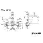 Graff Bali Bateria wannowa 3-otworowa Chrom E-2150-LM21B