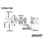 Graff Bali Zestaw natryskowy podtynkowy z deszczownicą Ø 205 mm z zestawem prysznicowym - element zewnętrzny Chrom BAL01