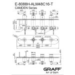 Graff Camden Bateria natryskowa termostatyczna 4-uchwytowa podtynkowa - element zewnętrzny Chrom E-8088H-LM48C16-T