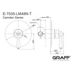 Graff Camden Bateria natryskowa podtynkowa - element zewnętrzny Chrom E-7035-LM48N-T