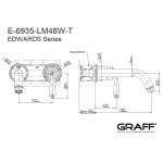 Graff Camden Bateria umywalkowa 2-otworowa podtynkowa 194 mm - element zewnętrzny Chrom E-6935-LM48W-T