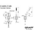 Graff Camden Zestaw prysznicowy z przełącznikiem Chrom E-6955-C16B