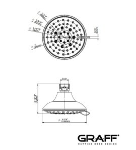 Graff Deszczownica Ø 108 mm multifunkcyjna Chrom E-8424