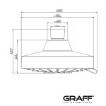 Graff Deszczownica Ø 120 mm multifunkcyjna Chrom E-8427