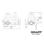 Graff Element podtynkowy baterii natryskowej z przełącznikiem E-7059