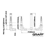 Graff Element podtynkowy baterii umywalkowej 3-otworowej E-1005