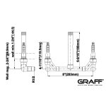 Graff Element podtynkowy baterii umywalkowej 3-otworowej E-1015