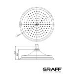 Graff Finezza Deszczownica Ø 228 mm Chrom E-8406