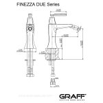 Graff Finezza Due Bateria bidetowa jednouchwytowa Chrom E-6863-LM47