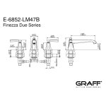 Graff Finezza Due Bateria wannowa 3-otworowa Chrom E-6852-LM47B