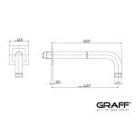 Graff Finezza Ramie ścienne deszczownicy 444 mm Chrom E-8514