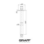 Graff Finezza Ramie sufitowe 300 mm do deszczownicy Chrom E-8549