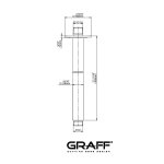 Graff Finezza Ramie sufitowe 450 mm do deszczownicy Chrom E-8548