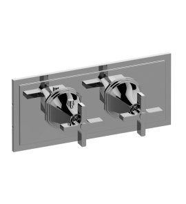 Graff Finezza Uno Bateria prysznicowa termostatyczna 2-uchwytowa podtynkowa - element zewnętrzny Chrom E-8049H-C15E0-T