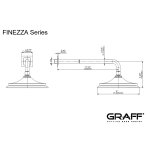 Graff Finezza Uno Deszczownica na ramieniu ściennym Ø 228 mm Chrom E-8372