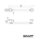 Graff Finezza Uno Poręcz uchwyt ścienny 401 mm Chrom E-9816