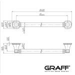 Graff Finezza Uno Poręcz uchwyt ścienny 603 mm Chrom E-9824