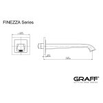 Graff Finezza Uno Wylewka wannowa ścienna 194 mm Chrom E-6865