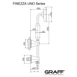 Graff Finezza Uno Zestaw natryskowy termostatyczny podtynkowy z deszczownicą Ø 228 mm z zestawem prysznicowym - element zewnętrzny Chrom UNO02