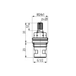 Graff Głowica ceramiczna lewa - 1/2” 2038315Z