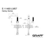 Graff Harley Bateria bidetowa jednootworowa PROGRESSIVE Chrom E-11460-LM57