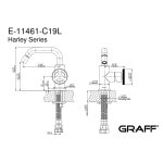 Graff Harley Bateria bidetowa jednootworowa Chrom E-11461-C19L