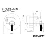 Graff Harley Bateria natryskowa podtynkowa - element zewnętrzny Chrom E-7080-LM57N-T