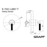 Graff Harley Bateria natryskowa PROGRESSIVE - element zewnętrzny Chrom E-7031-LM57-T