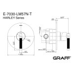 Graff Harley Bateria natryskowa podtynkowa - element zewnętrzny Chrom E-7030-LM57N-T