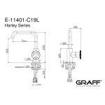 Graff Harley Bateria umywalkowa Chrom E-11401-C19L