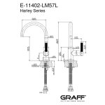 Graff Harley Bateria umywalkowa Chrom E-11402-LM57L