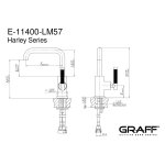 Graff Harley Bateria umywalkowa PROGRESSIVE Chrom E-11400-LM57