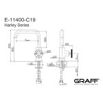 Graff Harley Bateria umywalkowa PROGRESSIVE Chrom E-11400-C19