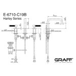 Graff Harley Bateria umywalkowa 3-otworowa z korkiem automatycznym Chrom E-6710-LM57B