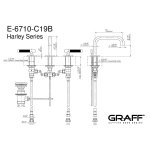 Graff Harley Bateria umywalkowa 3-otworowa z korkiem automatycznym Chrom E-6710-C19B