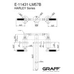 Graff Harley Bateria umywalkowa 3-otworowa podtynkowa - element zewnętrzny Chrom E-11431-LM57B-T