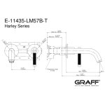 Graff Harley Bateria umywalkowa 2-otworowa podtynkowa PROGRESSIVE - element zewnętrzny Chrom E-11435-LM57B-T