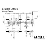 Graff Harley Bateria wannowa 5-otworowa z zestawem prysznicowym Chrom E-6751-LM57B