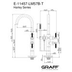 Graff Harley Bateria wannowa wolnostojąca z zestawem natryskowym Chrom E-11457-LM57B-T