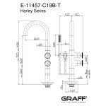 Graff Harley Bateria wannowa wolnostojąca z zestawem natryskowym Chrom E-11457-C19B-T