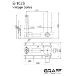 Graff Harley Element podtynkowy baterii umywalkowej 2-otworowej E-1026