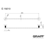 Graff Harley Wieszak ścienny na ręcznik 600 mm Chrom E-19210
