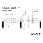 Graff Harley Zawór odcinający podtynkowy 3-drożny - element zewnętrzny Chrom E-8069-LM57E1-T