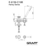 Graff Harley Zestaw prysznicowy nablatowy z przełącznikiem Chrom E-6156-C19B