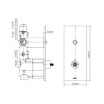 Graff Immersion Bateria natryskowa podtynkowa termostatyczna 2-uchwytowa - element zewnętrzny Chrom E-8048-LM40E0-T